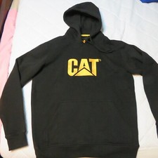 CAT Caterpillar Heavy Duty Hoodie Men's Sweatshirt L - Black