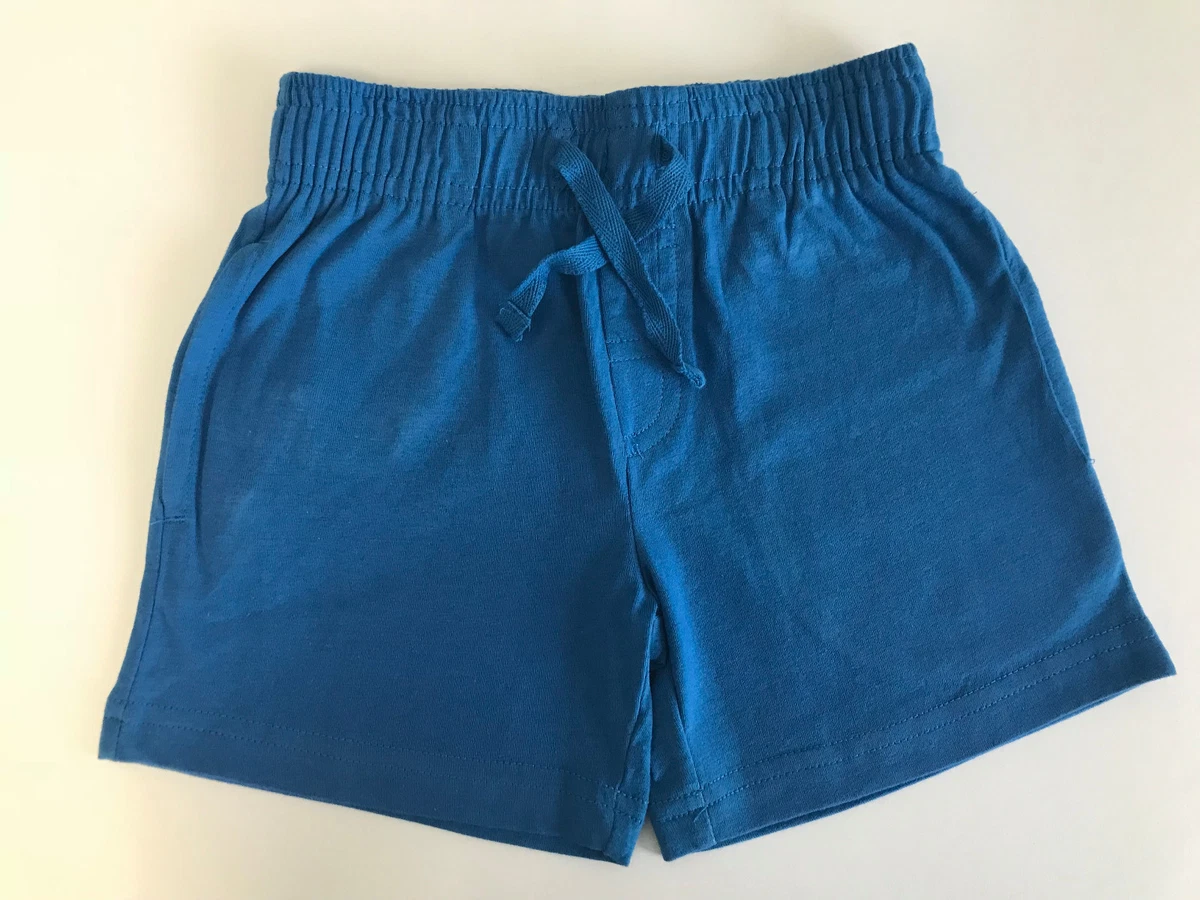 BNWT Boys Sz 1 Kmart H & T Blue Elastic Waist Jersey Knit Athletic Shorts