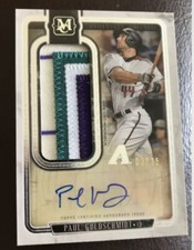 2018 TOPPS MUSEUM COLLECTION PAUL GOLDSCHMIDT JUMBO RELIC AUTO 3/15 SICK  👍