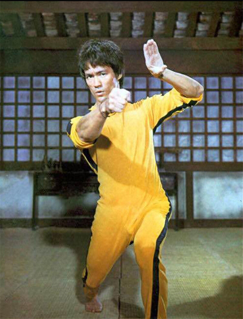 Bruce Lee Game of Death Cosplay Costume Zipper Jumpsuit Kung Fu Sportswear  | eBay