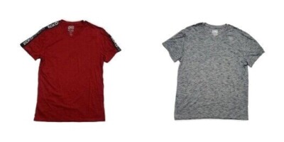 Tシャツ ECKO UNLTD Men's Basic Tripiped Logo Tape V-Neck Knit Top Shirt