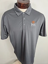 Cutter And Buck Mens L Gray White Short Sleeve Golf Polo Shirt Ocean Course PGA