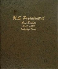 Dansco Album 8184 For US Presidential Dollars w/ Proofs 2007-2011 Free Shipping