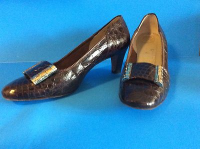 Hubbard Woods Cloud 7 MrMarco Custom Craft Brown Patent Leather Pumps Shoes 10 M