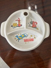 VINTAGE BABEE TENDA DIVIDED WARMING BABY DISH PLATE 1950's Suction Bottom