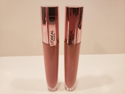 L'Oreal~Lot of 2~Glow Paradise Balm-in-Gloss w/ Pomegrante~#30 Pristine Pink