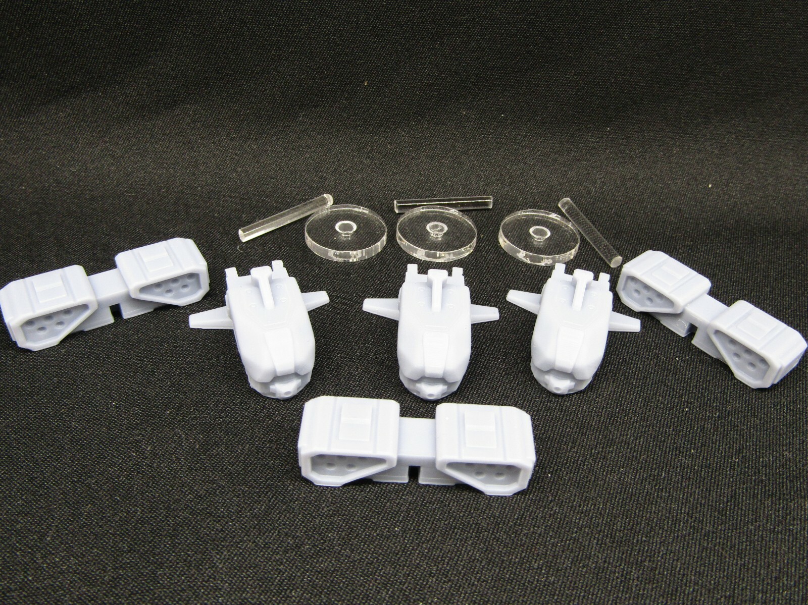 Lot of 3 Missle Drones w/ Flight Stands Mini Miniature 3D Printed Figure Model