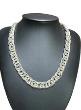 Vintage Sterling Silver Necklace Artisan Handcrafted