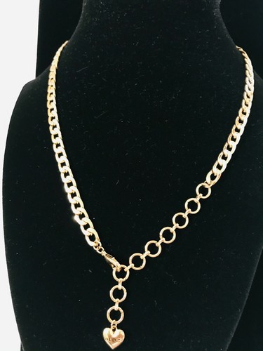 ALDO GOLD TONE CURB LINK CHAIN NECKLACE 