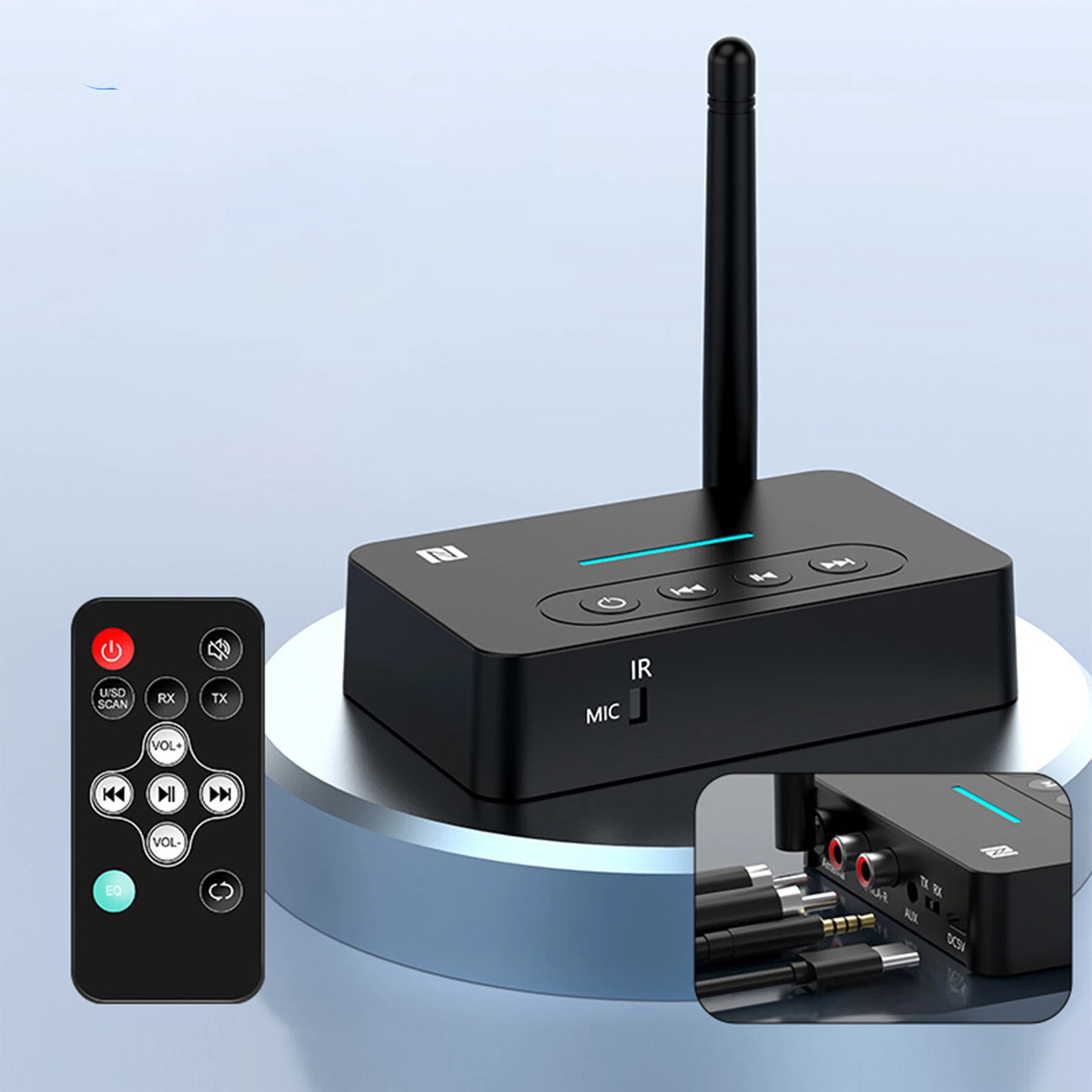 蓝牙5.1发射器和接收器AUX NFC转RCA立体声音频放大器适配器 - 第 1 张/共 12 张