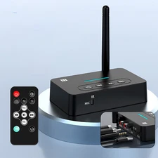 Bluetooth5.1 Transmitter&Receiver AUX NFC to RCA Stereo Audio Amplifier Adapter