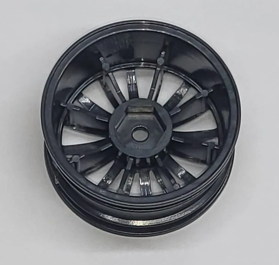 TAMIYA FELGEN (4) 16-SPEICHEN 26MM BREITE SCHWARZ AUDI R8 / GALLARDO # 9335564 - Bild 3 von 3