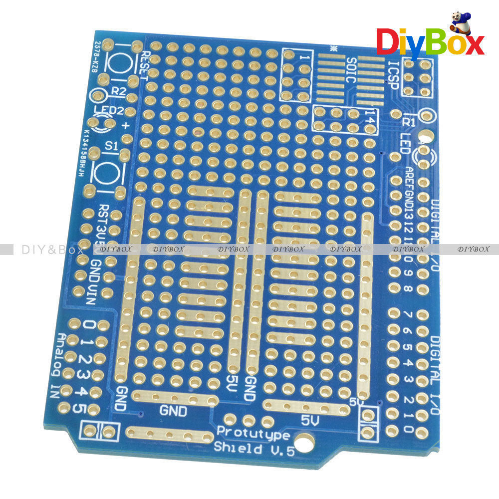 Prototype PCB Expansion Board UNO R3 Shield DIY 2mm +2.54mm Pitch