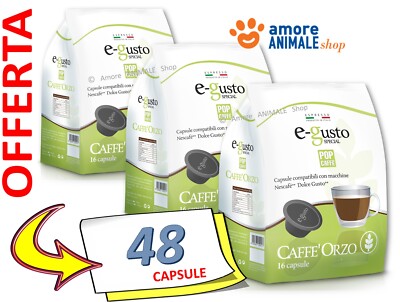 48 Kapseln   POP Kaffee E-GUSTO GERSTE Kompatible Pads Nescafé Dolce Gusto