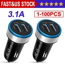 Dual USB Car Charger 18W Fast Adapter For iPhone 16 15 14 Pro Wholesale Bulk lot