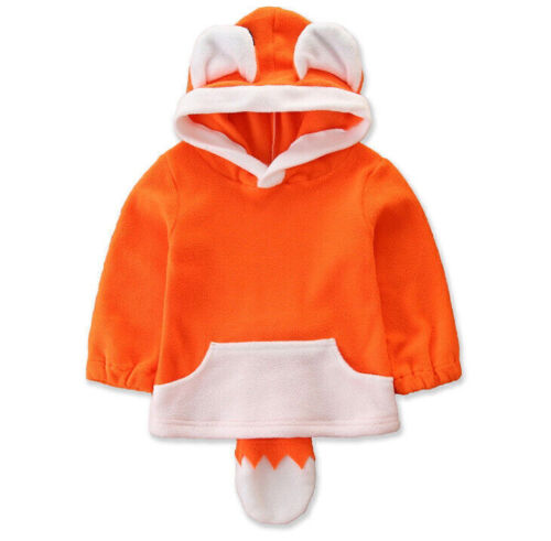 Niedlich Baby Kleinkinder Fuchs Kostüm Kapuze Mantel Jacket Pulli Party Kleidung - Bild 3 von 7