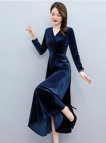 Top En Velours Femme Bleu Foncé - Taille 36 (S) - Marque Banana - Élégant Et Festif - Neuf Avec étiquettes