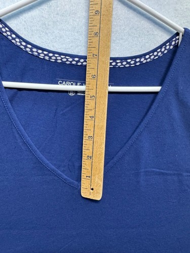 Carole Hochman Womens Plus Size XL Sleeveless Navy Blue V-Neck Tank Top - Picture 6 of 7
