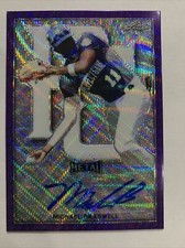 2020 LEAF PG NATIONAL SHOWCASE MICHAEL BRASWELL PURPLE WAVE REFRACTOR AUTO 6/8 M