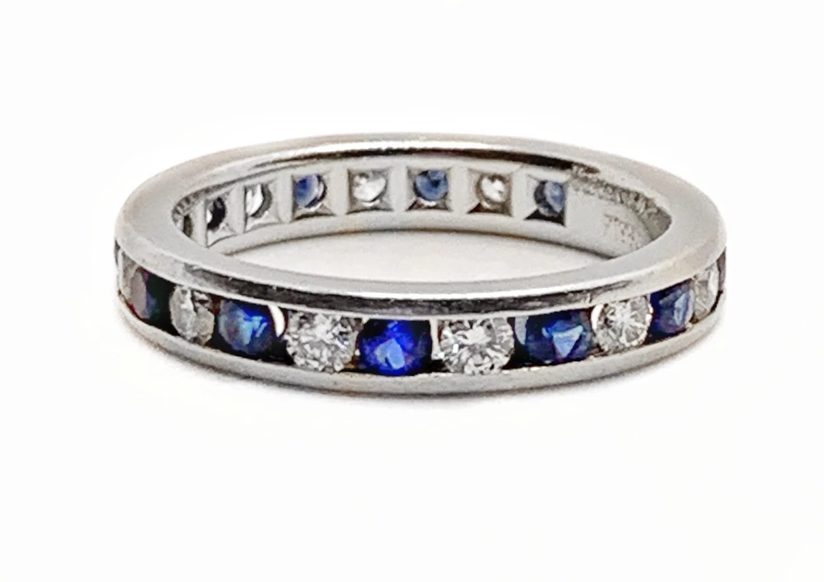 tiffany sapphire and diamond eternity band