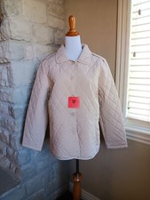 NWT Tommy Hilfiger Women's Quilted Jacket Beige Washable Size XL