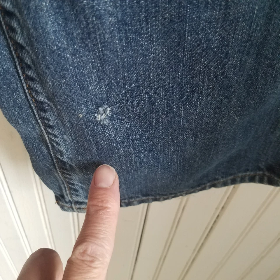 SONOMA Relaxed Men 34x30 Blue Jeans Classic Denim Y2K Straight Thrashed Loose - Image 2 of 4