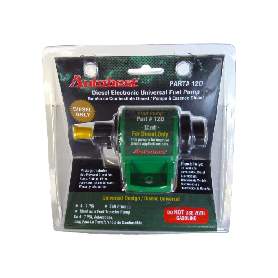 Bomba de transferencia eléctrica Autobest 12D para bomba diésel 4-7 PSI universal micro 12D Foto 4 de 4