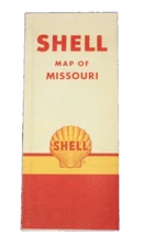 Vintage 1948 SHELL Gas Dealer Highway Map of MISSOURI