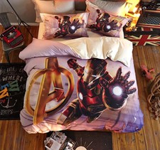 Iron Man Set Letto Copri Piumino Copripiumone Lenzuolo Duvet Cover SERDU03 - 4
