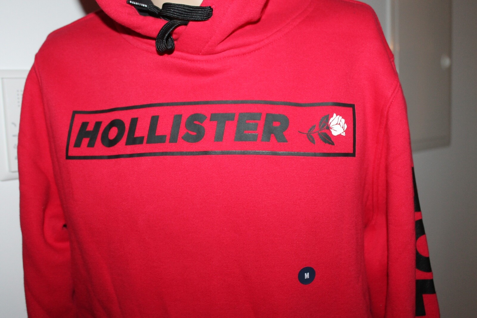 Hollister Men's Hoodie Jumper With Hood Red Black Size M New With Label |  eBay