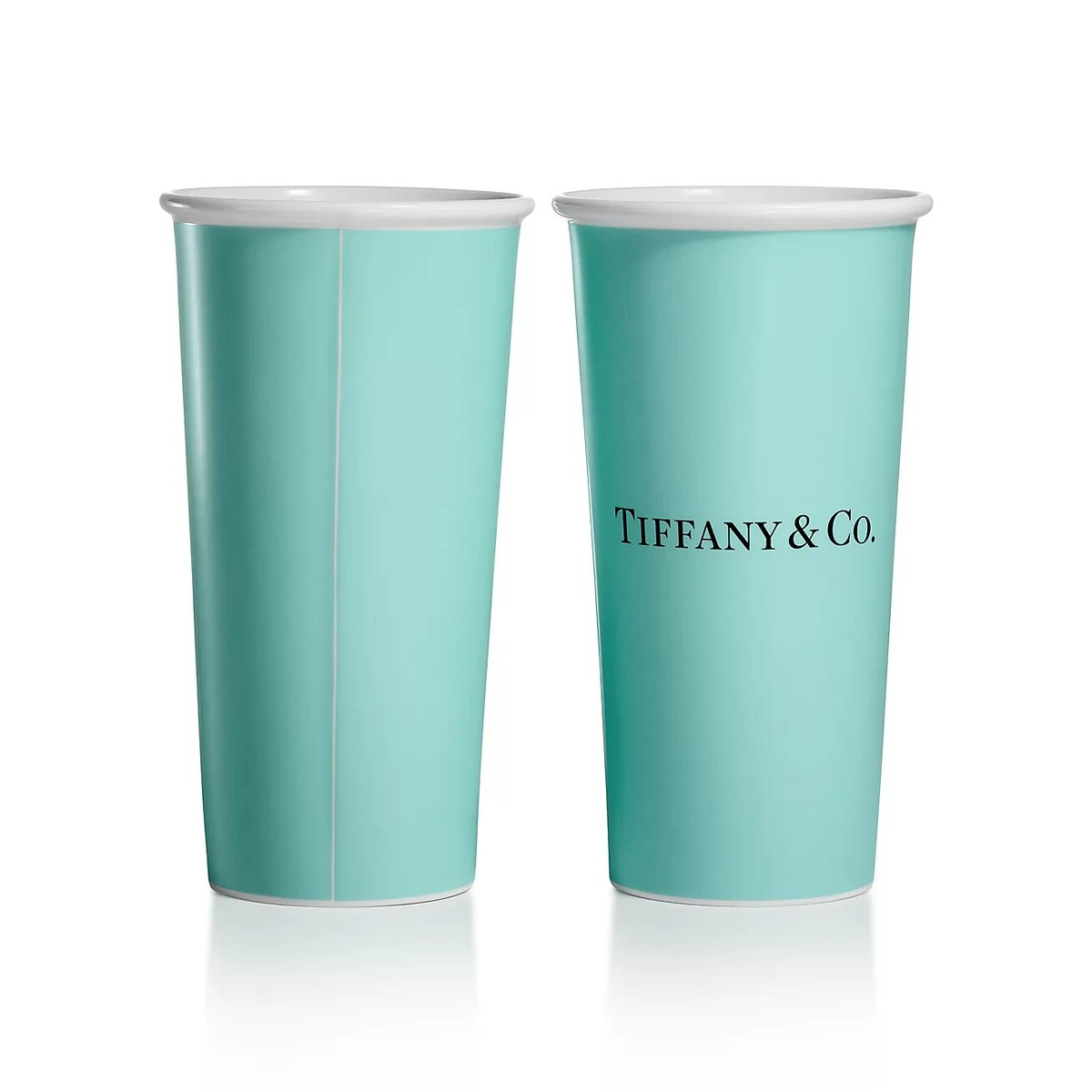 Tiffany Large Coffee Cup Bone China Set of 2 Tiffany Blue Stylish