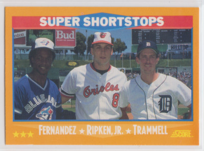 1988 Score #651: Tony Fernandez/Cal Ripken Jr/Alan Trammell SUPER SHORTSTOPS