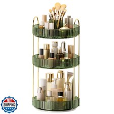 360  Rotating Makeup Organizer, Upgraded 3 Tier Skincare Perfume Organizers f
