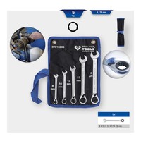 Brilliant Tools RatschenringschlüSsel-Satz 5-Tlg Umschaltbar 8 - 19 Mm