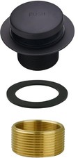 Matte Black Bathtub Drain Tip-Toe Single Hole Tub Drain