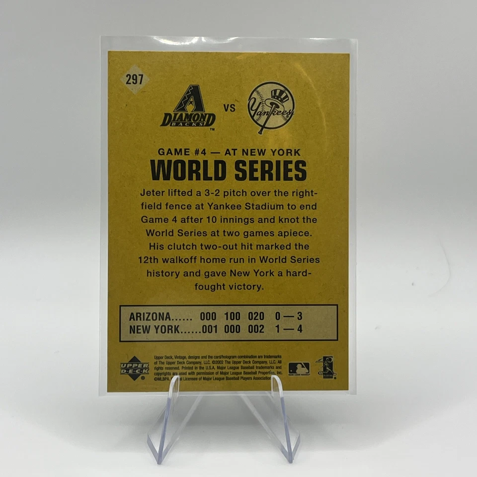 2002 Upper Deck Vintage - Postseason Scrapbook Derek Jeter #297 - Image 2 of 2