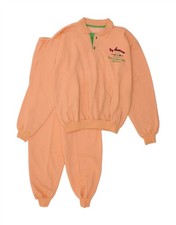 VINTAGE Mens Graphic Full Tracksuit Large Pink Cotton U210
