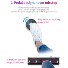 Wireless BT Foot Pedal MIDI Controller Mini Software Effector Controller W9 SLNY