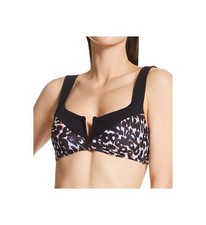 Sanctuary Bralette Bikini Top Womens Medium Swimsuit Animal Print Resort NEW 65