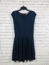 Eliza J Women’s Navy Blue Cap Sleeve Back Zip Mini Dress Size 10
