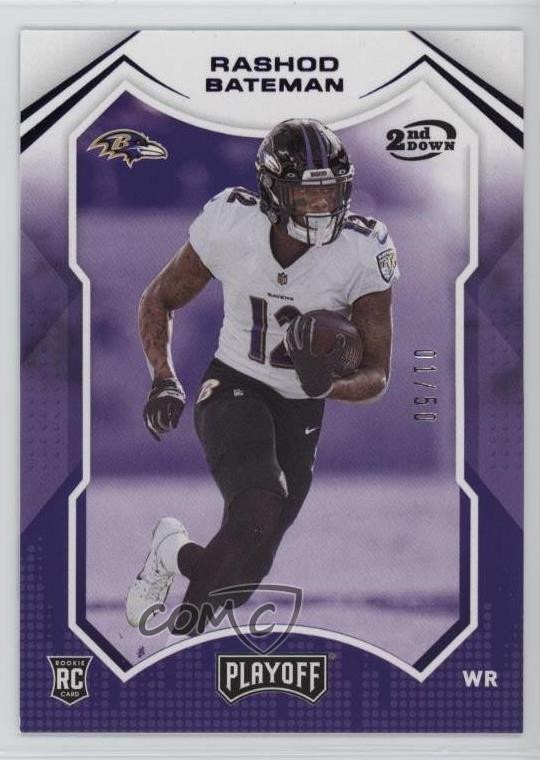 2021 Panini Playoff Rookies 2nd Down 1/50 Rashod Bateman #213 Rookie RC 15r3