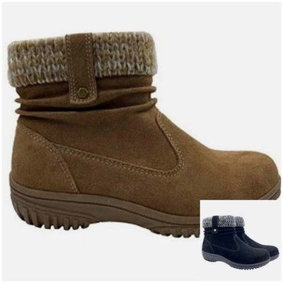 Khombu, Ladies' All-Weather Boot Bootie Suede Leather  (Choose Color + Size)