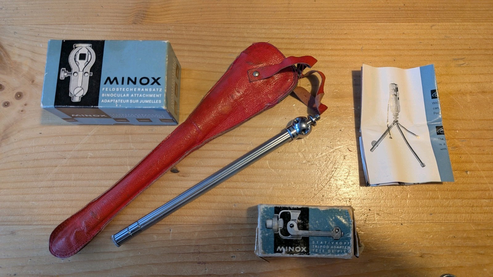 Minox Miniture Camera Tripod With Attachments
