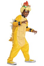 Super Mario Brothers Bowser Hooded Jumpsuit Child Costume