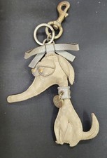 Gucci Guccioli Greyhound Dog Drothy White Bag Charm Key Ring Keychain H3