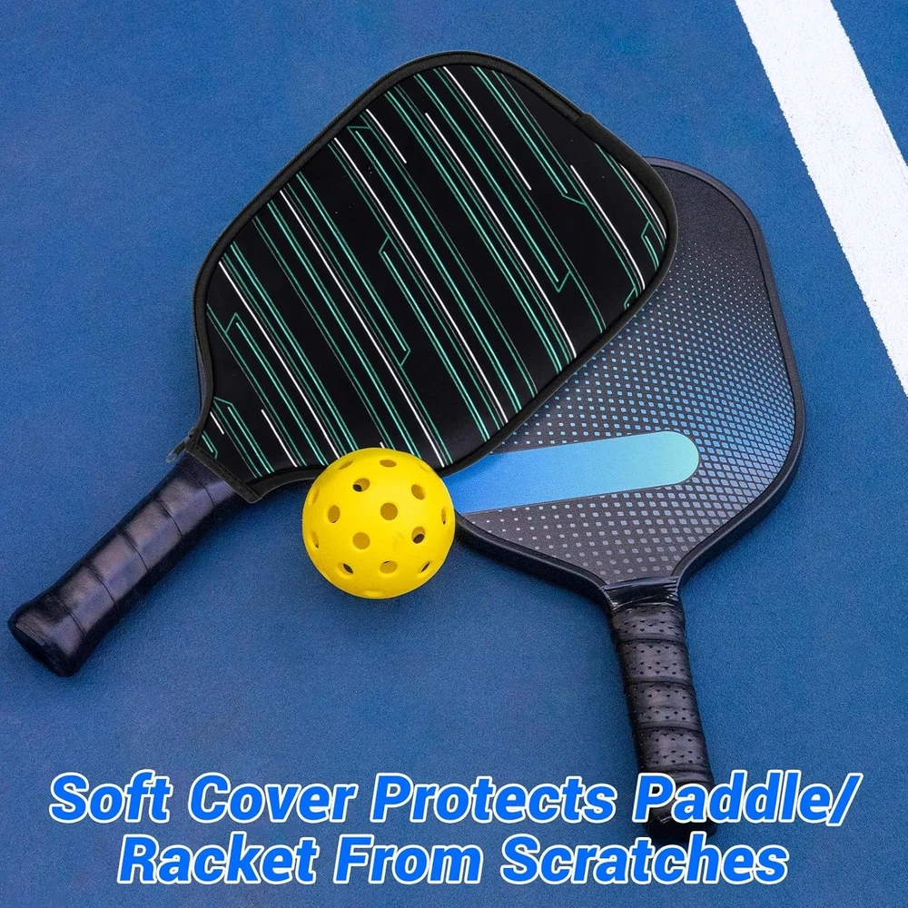 Neoprene Pickleball Paddle Cover – Protective Black Case Fits Most Paddles Neoprene Pickleball Paddle Cover – Protective Black Case Fits Most Paddles