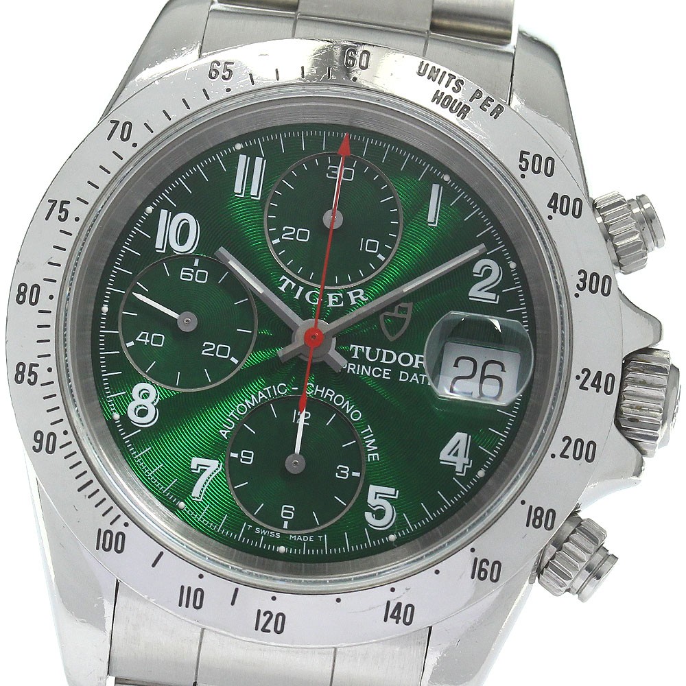 79280p Tudor Oyster Prince Chronograph TUDOR Prince Date Chrono Time Tiger  79280P Green Dial Automatic Men's _813138