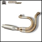 Custom Welded 2 Into 1 Stainless Exhaust System Fits Harley Dyna 1991 2017