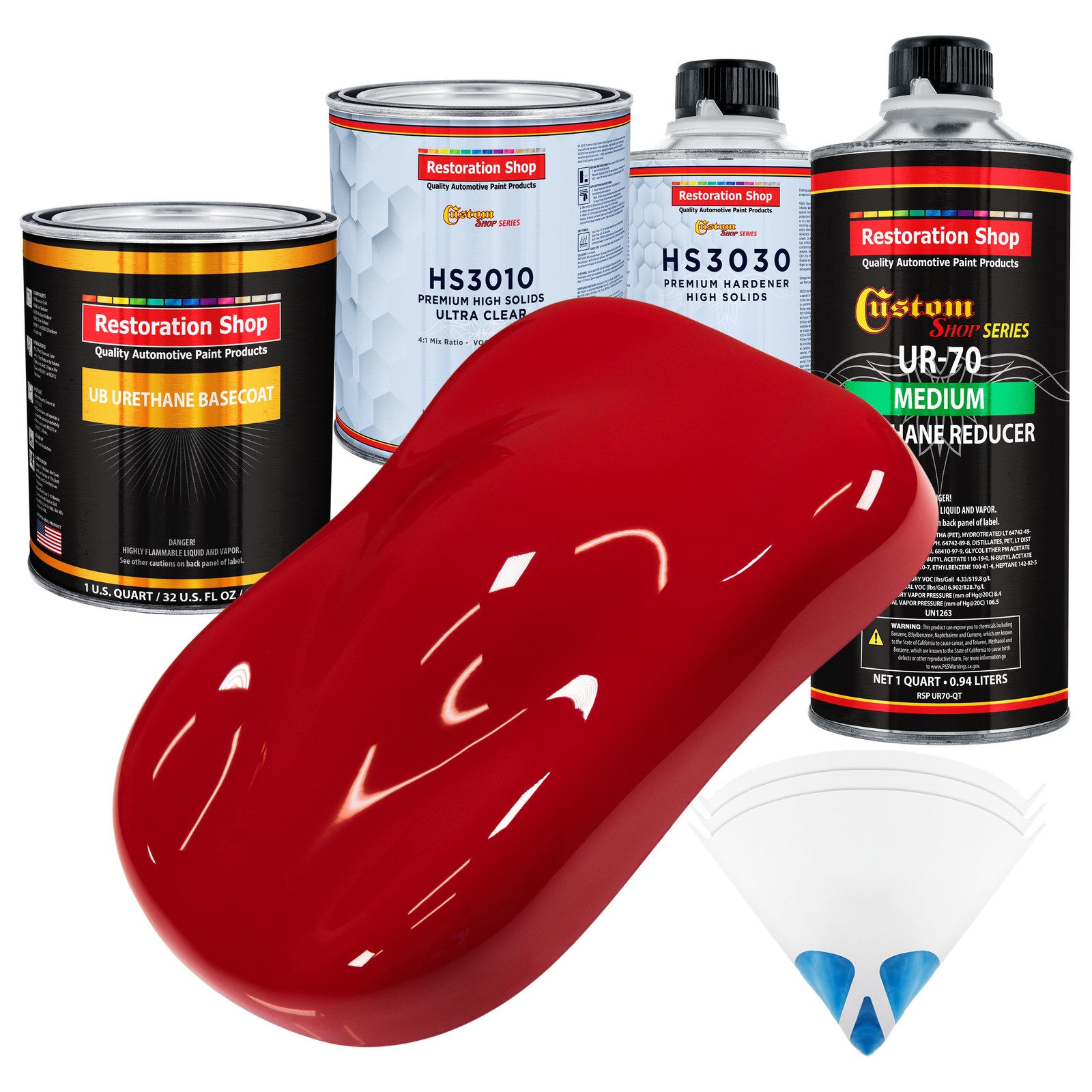 Viper Red Premium Urethane Basecoat Clearcoat Auto Body Paint Kit