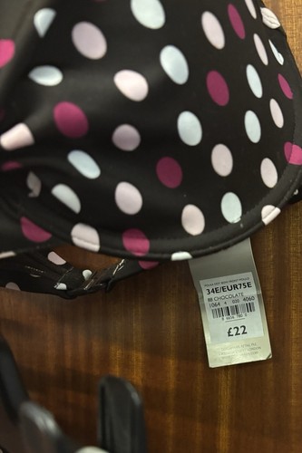 New Tagged Ladies Brown Spotted Bikini from Debenhams Bust 34E - Picture 2 of 4